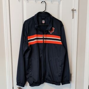 NFL Bears Men's Navy and Orange Windbreaker size XL